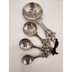 Gantz Fleur-De-Lis Measuring Spoons Set - 4 Pcs Holiday Baking Gift